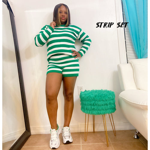 Stripe short set