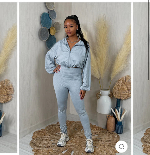 Grey jacket set