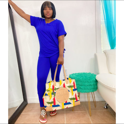 Bright blue set
