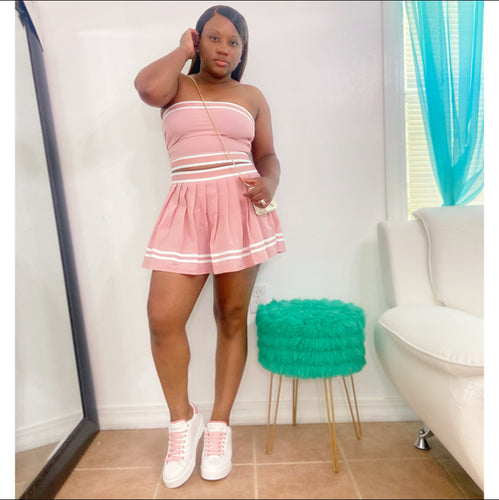 Pink and white set